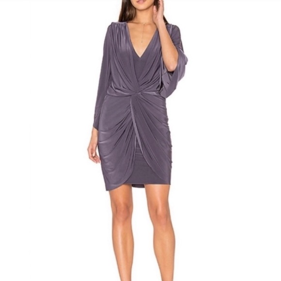 MISA Teget Twist Knot Geometric Print Bodycon Mini Dress - Picture 2 of 9